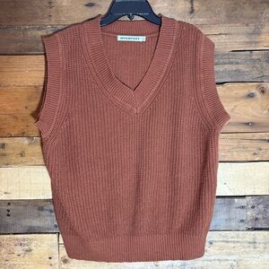 Murmurey‎ V-neck Brown Sweater Vest Women’s size Small